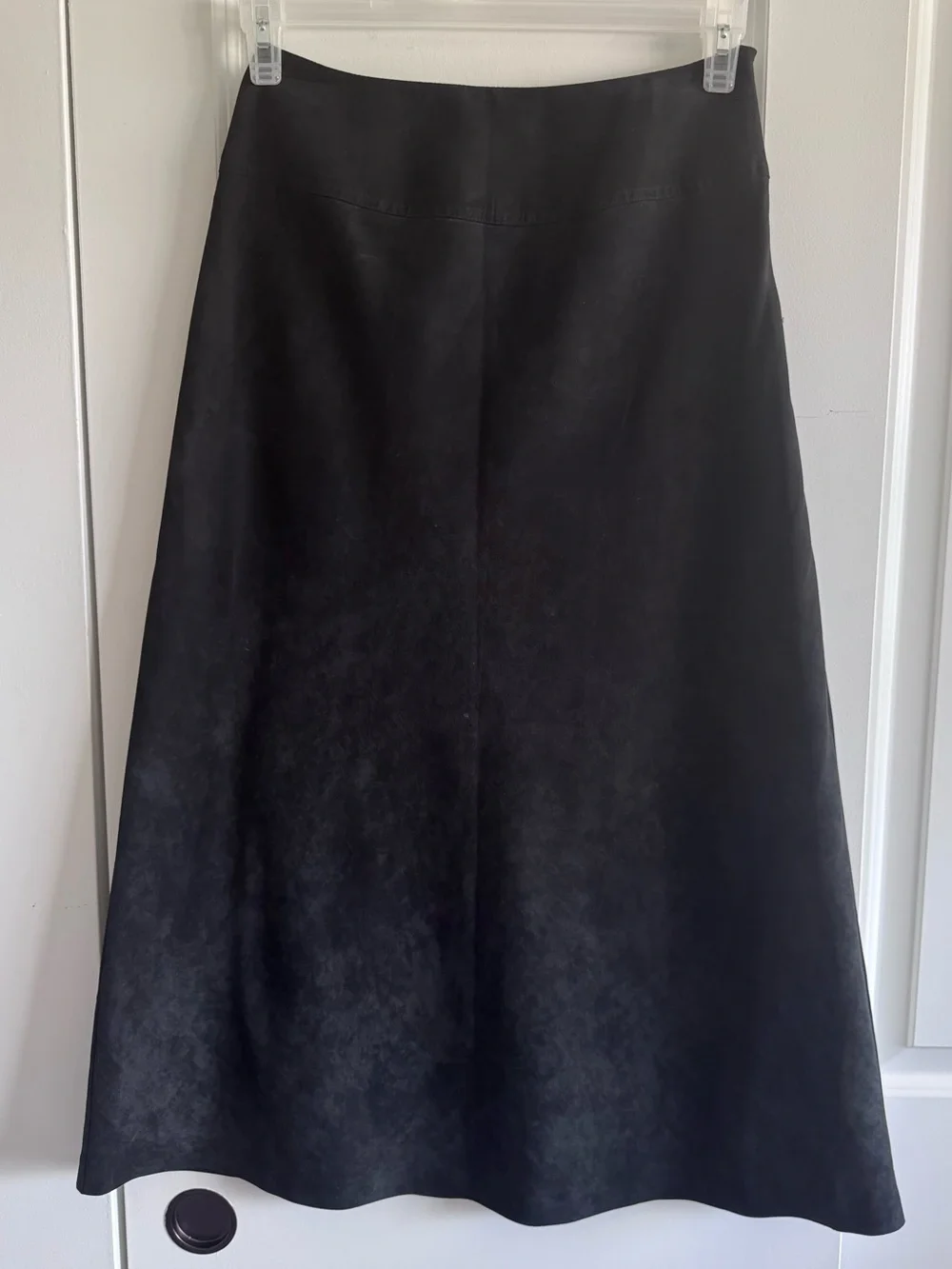 Relativity Black A-Line faux suede Midi Skirt